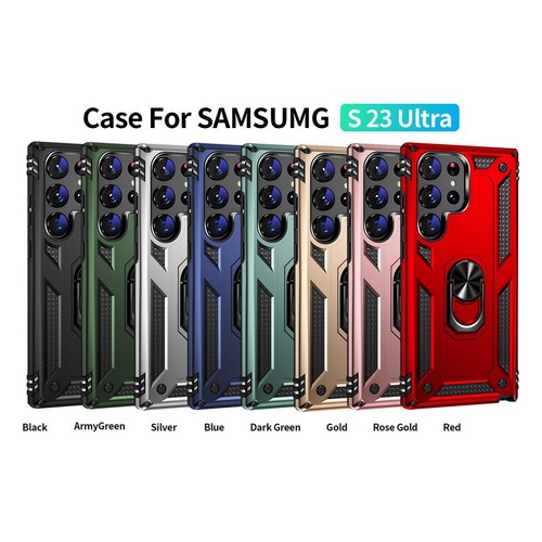 Shockproof Armor Case Magnetic Cover For Samsung S25 S24 S23 Ultra S22 S21+ S20 - Picture 4 of 16