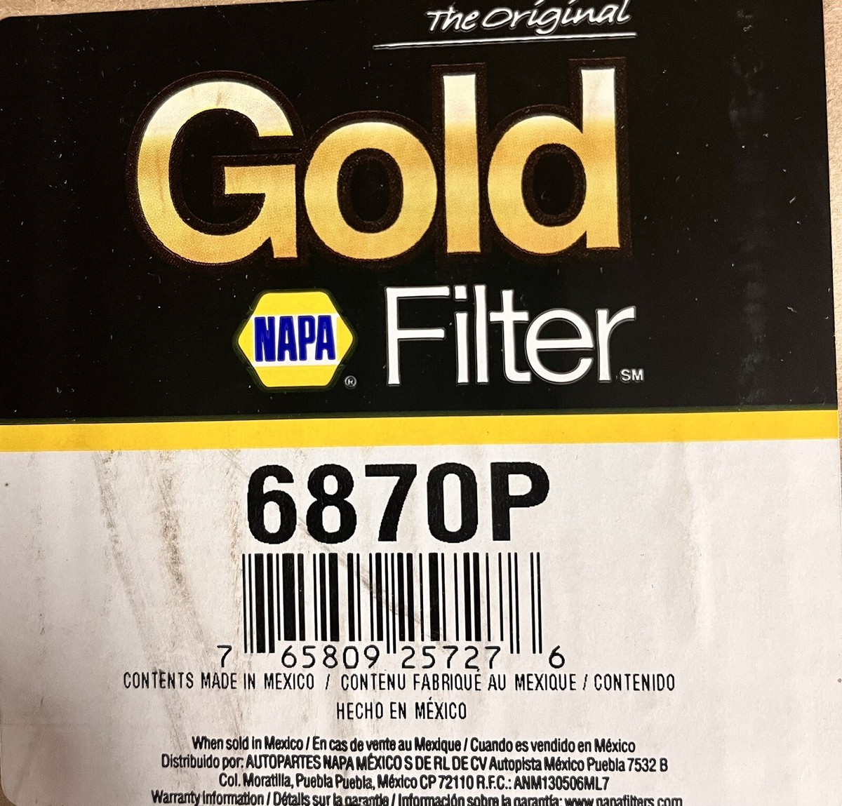 オーストラリア Air Filter Napa 6870P | eBay