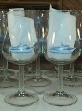 NORWEGIAN CRUISE LINES Vintage Wine Tulip Glass Set of 2
