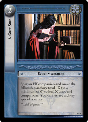 LOTR CCG 1x  A Grey Ship - 8U9 - Foil Damaged Siege of Gondor