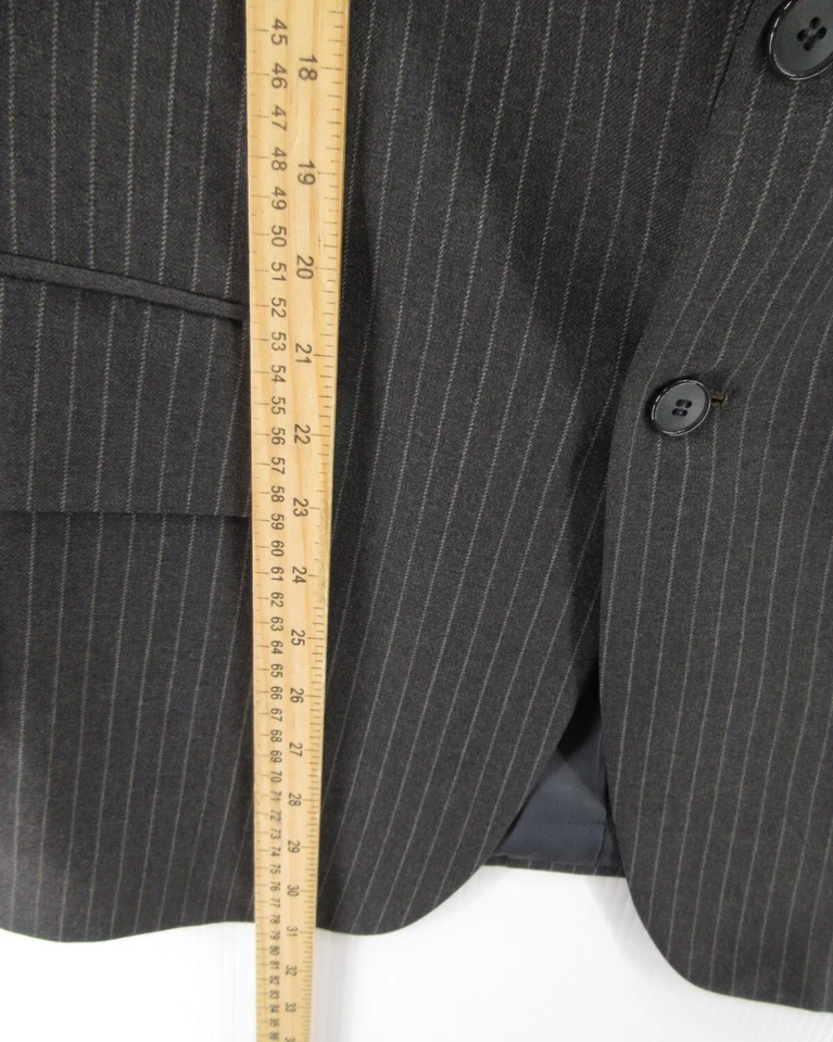 Abrigo Deportivo Dunhill Hombre 38 Gris Blazer Rayas Años 60 70 Chaqueta de Lana * Foto 4 de 4