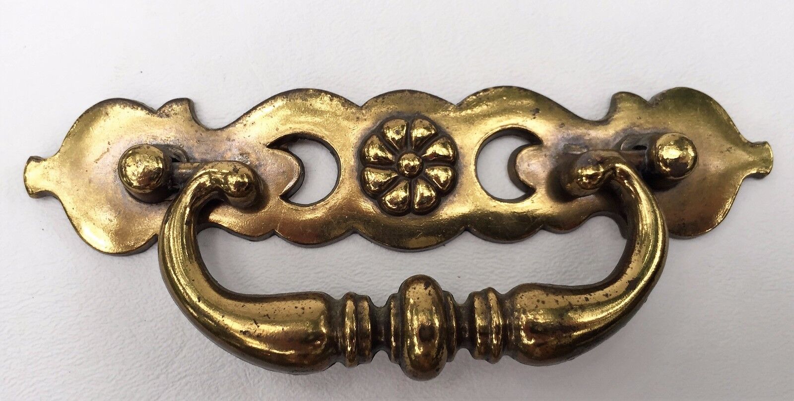 Antique Hardware Brass Chippendale Colonial Vintage Drawer Pull 2 1/2”center