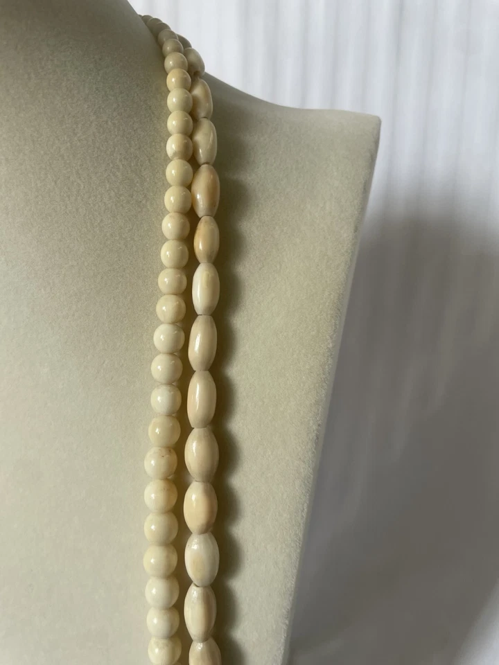 Juego de collar con cuentas de hueso Foto 4 de 4