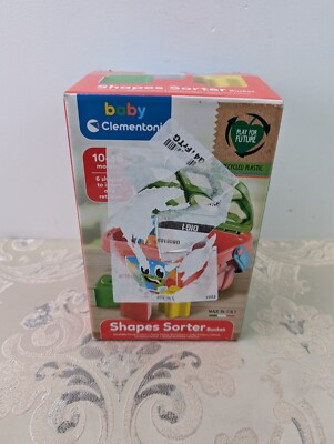Clementoni- Shape Sorting Bucket: With 6 Shapes & Numbers, Stimulates ...