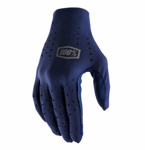 100% SLING Full Finger Cycling Mountain Bike Gloves Navy Blue - Large - Afbeelding 1 van 1