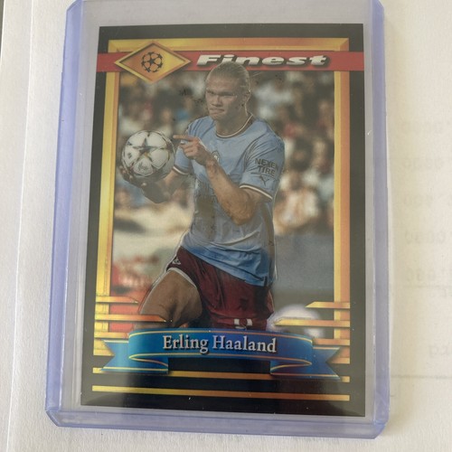2023 Topps Finest Flashback Erling Haaland Black Border 23/25 Manchester City 