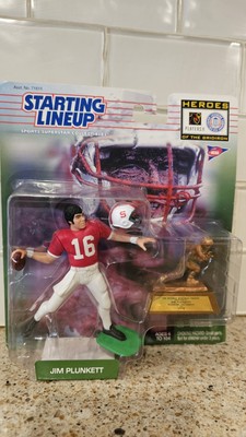 1999 Starting Lineup Jim Plunkett Heroes Of The Gridiron With Heisman Trophy