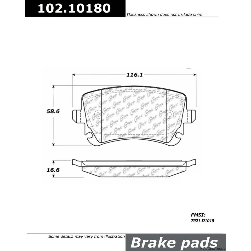 Juego de pastillas de freno de disco trasero C-Tek rotor de freno de disco 3 piezas para Audi S8 2007-2009 Foto 4 de 4