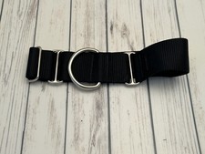 NEW Custom Martingale Choke Dog Collar Medium - 2" - 14"-21" - Black
