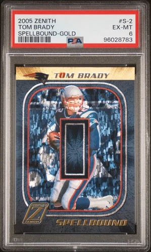 2005 Zenith Spellbound #S-2 Tom Brady Spellbound Gold /100 PSA 6