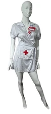 Spirit Halloween Classic Nurse Costume Plus 1X 18-20 Dress Hat Apron Stethoscope
