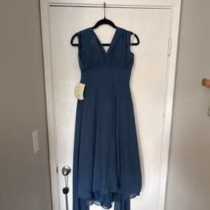 sachin and babi light blue dress TDY Slate Grey Short Infinity Dress main image 0