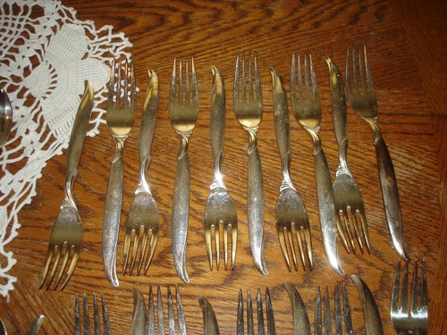 MCM 1847 Rogers Bros. IS "FLAIR" Silverware 65 Pieces - Bild 7 von 7