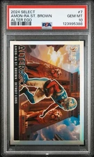 AMON-RA ST BROWN 2024 Panini Select Prizm Alter Ego PSA 10 Pop 5 Detroit Lions