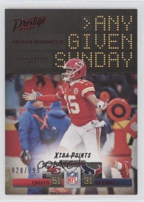 2021 Prestige Any Given Sunday Xtra Points Red 28/299 Patrick Mahomes II n0c