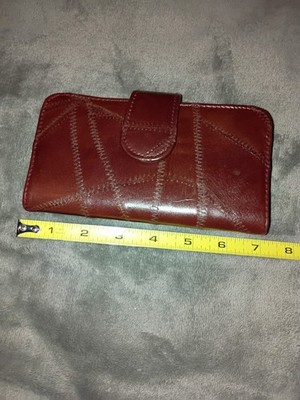 brown long wallet (checkbook wallet)