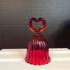 Fenton Ruby Red Heart Bell 3"