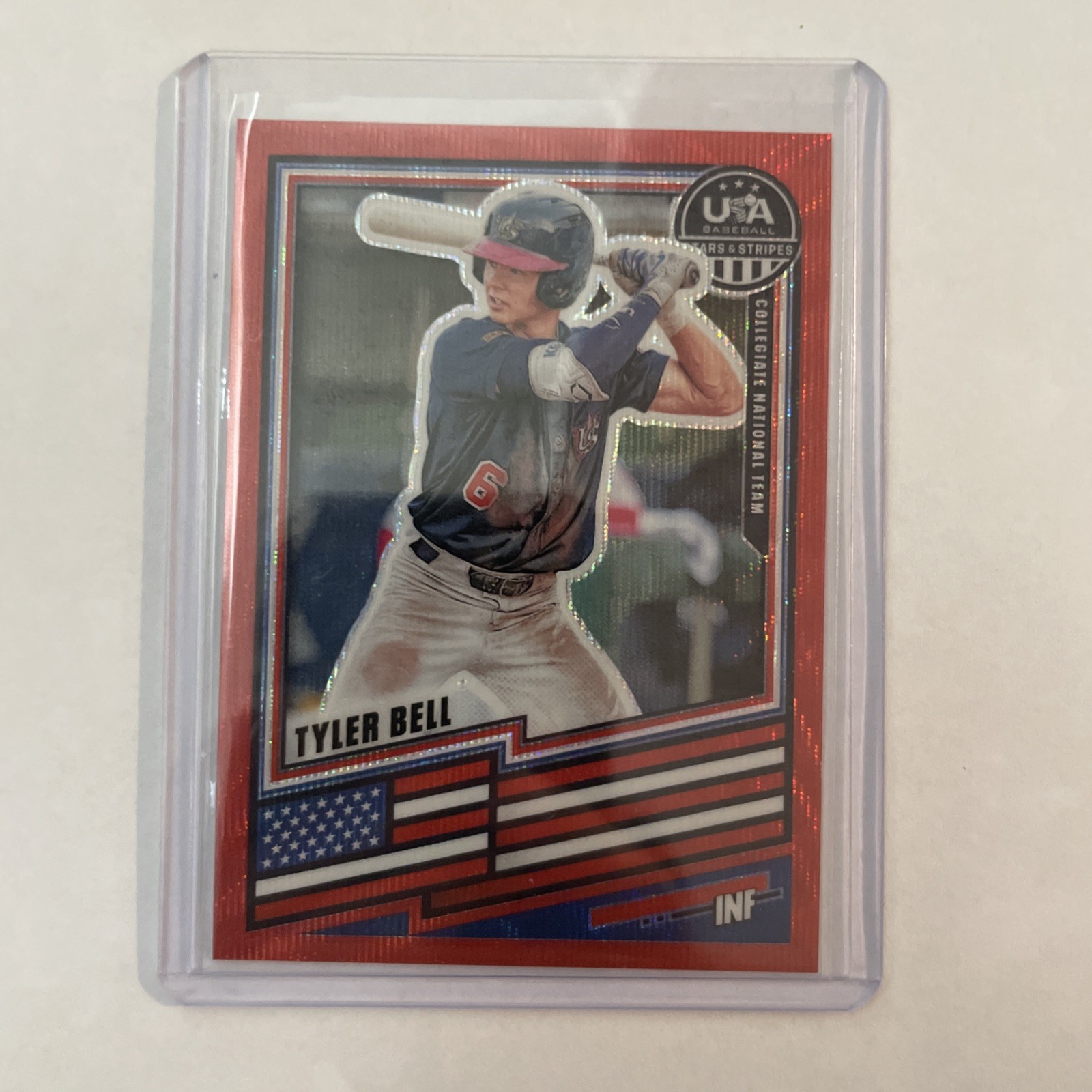 2026 Panini Stars & Stripes USA Tyler Bell Red Wave #158