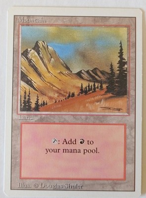 MTG MAGIC - 1994 TERRA BASE MONTAGNA - BASIC MOUNTAIN LAND - REVISED EDITION ENG