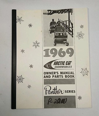 Vintage ARCTIC CAT 1969 Panther Snowmobile Owner's Manual Parts Book P20W Wankel