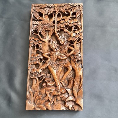 Antique Hand Carved Balinese Rama & Sita Adil Art Gallery Mas Ubud Bali 