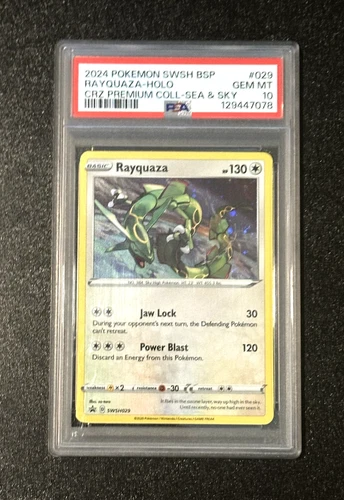PSA 10 💎 RAYQUAZA #29 HOLO PROMO 2022 POKEMON SWSH BLACK STAR – SWORD & SHIELD