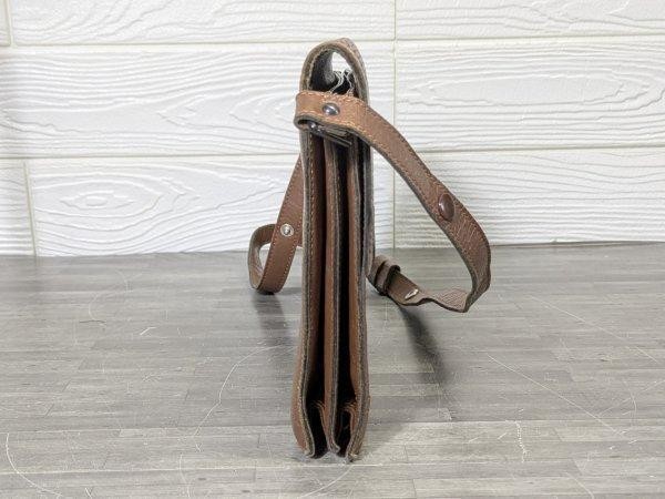 Borsa a tracolla Yves Saint Laurent vintage logo lucertola marrone