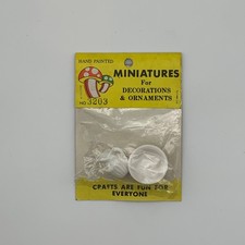 Vintage Dollhouse Miniature Hand Painted Creamer  Sugar Bowl 2 pcs