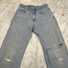 Vintage Wrangler Jeans Men  s 28x32 Western Thrashed Faded Holes Stains Made USA