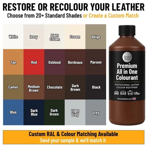 All in One Leather Colourant | Repair Paint Sofa, Furniture, Car Seats, Handbag