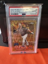 2023 Topps Chrome Pete Alonso Gilded Collection Raywave Gold. /25