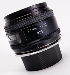 TAMRON ADAPTALL 2 24MM 2.5 WIDE ANGLE LENS WITH NIKON AI ATTACHMENT. CLEAR OPTIC