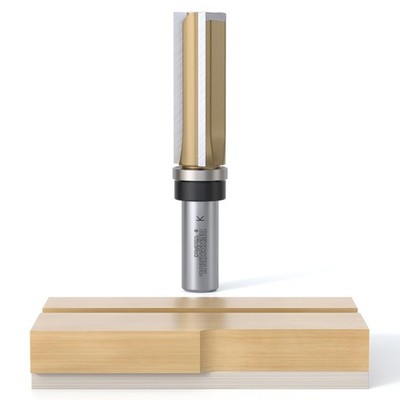 Professional Pattern Flush Trim Router Bit, 1/2'' Shank Bottom Bearing, 3-Blad...