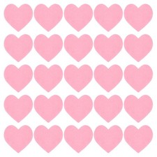 100 PCS Pink Felt Heart Shape Pom Valentine Craft 3.54x3.54 Inch Home Decor