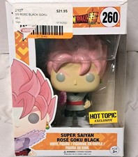 Figura de vinilo exclusiva Funko Pop # 260 Super Saiyan Rose Goku Black Hot Topic