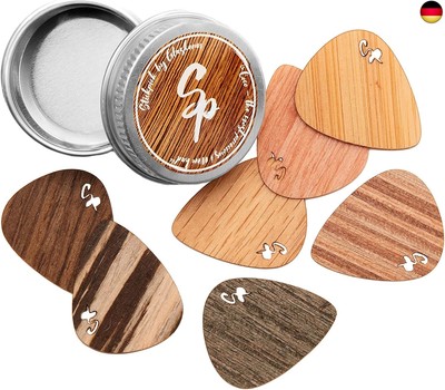 Stickpick | Set mit 7 flexiblen Gitarrenplektren aus edlem Echtholz | für E-, 