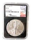 2020 SILVER EAGLE NGC MS70 JOHN MERCANTI HAND SIGNED FLAG LABEL BLACK CORE