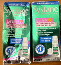 Systane ULTRA PF Pres.Free Eye Drops 10ml DMG BOX *LOT OF 2*  EXP:08/2026