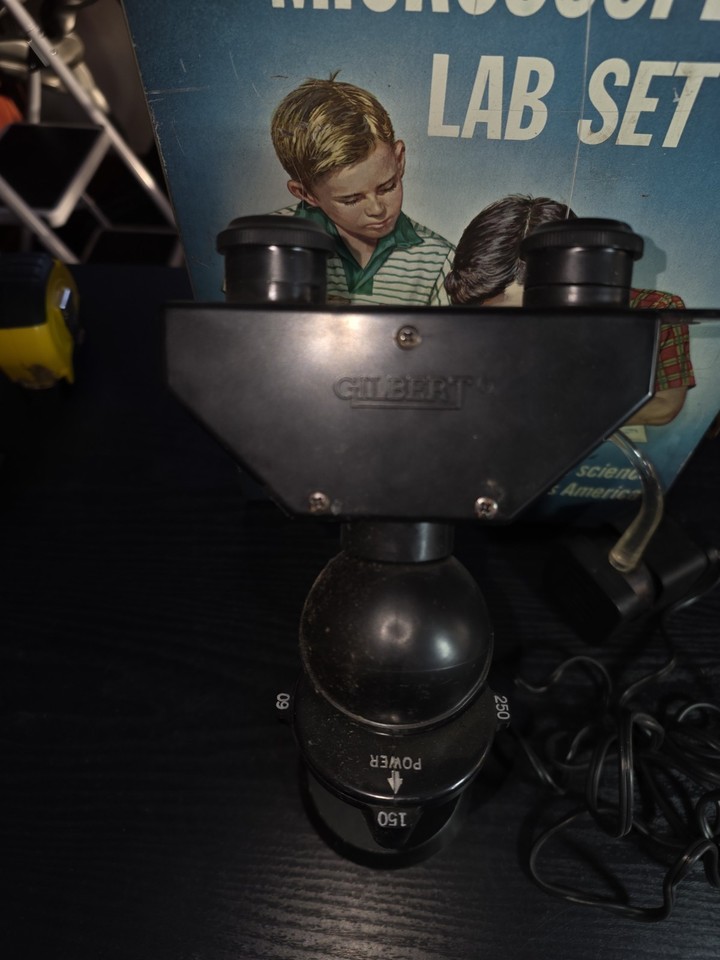 Gilbert Microscope And Lab Set In Metal Box 13053 Vintage Light Works ...