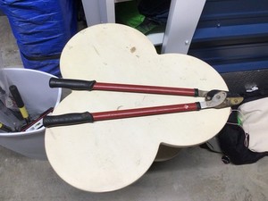 Red Black Anvil Loppers Steel Garden Tool Ergonomic Grip for Cutting Trimming