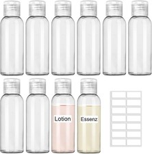 10 x 50ml Flaschen Plastikflaschen Leerflaschen Kunststoffflaschen mit Deckel