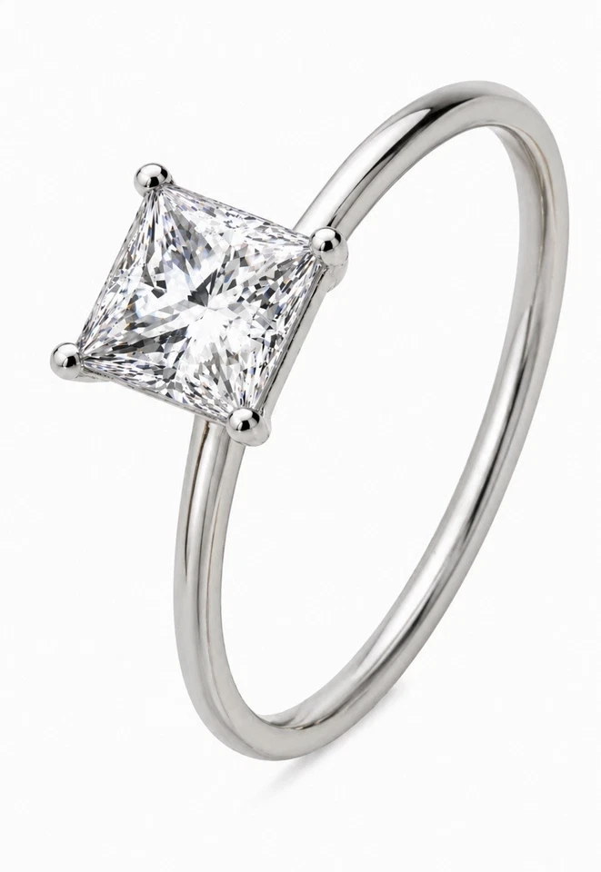 Lab Grown Diamantring 1,05 ct VS1 aus 14K Weißgold Gr.55 - Bild 2 von 4