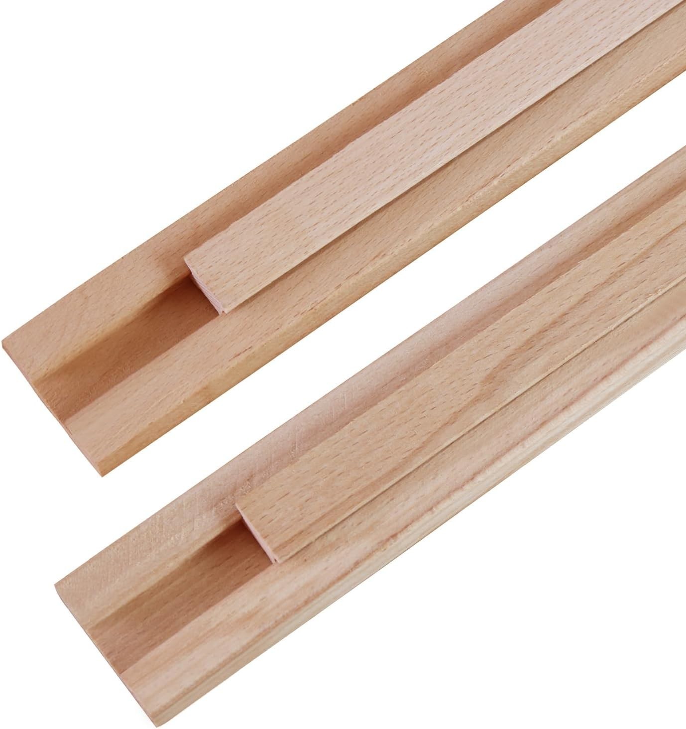 Durable Center Mount Wax Coated Drawer Slides - 2 Pack, Easy Assembly