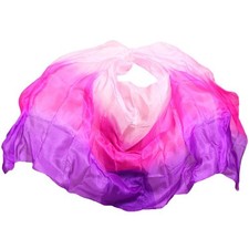 2025 Bellydance Customized 100 Real Silk Veil Popular Hand Dyed Natural Silk