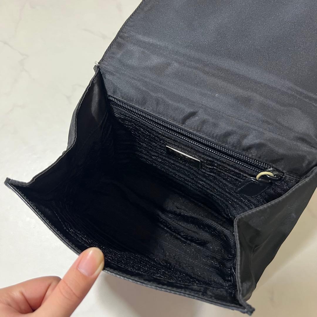 PRADA One Shoulder Bag Black Handbag Nappa Leather thumbnail 4