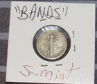 Silver 1938 s "Toned" San Francisco Mint 10 Cent Winged Mercury VG  "BANDS"