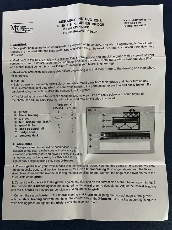 Micro Engineering 75-153 N Scale 40' Deck Ballasted Girder Bridge Kit - Image 3 of 4