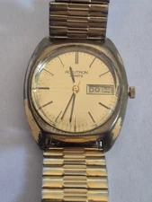 Vintage 1980s Bulova Accutron Men's Watch for repair 25 Years Nipsco