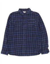 CONVERSE Herren Flanellhemd mittelblau kariert Baumwolle DJ07