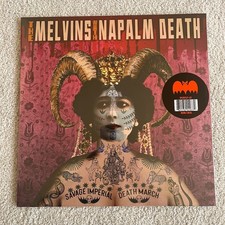 MELVINS Napalm Death Savage Imperial Death March NEON CORAL Color Vinyl LP OOP!
